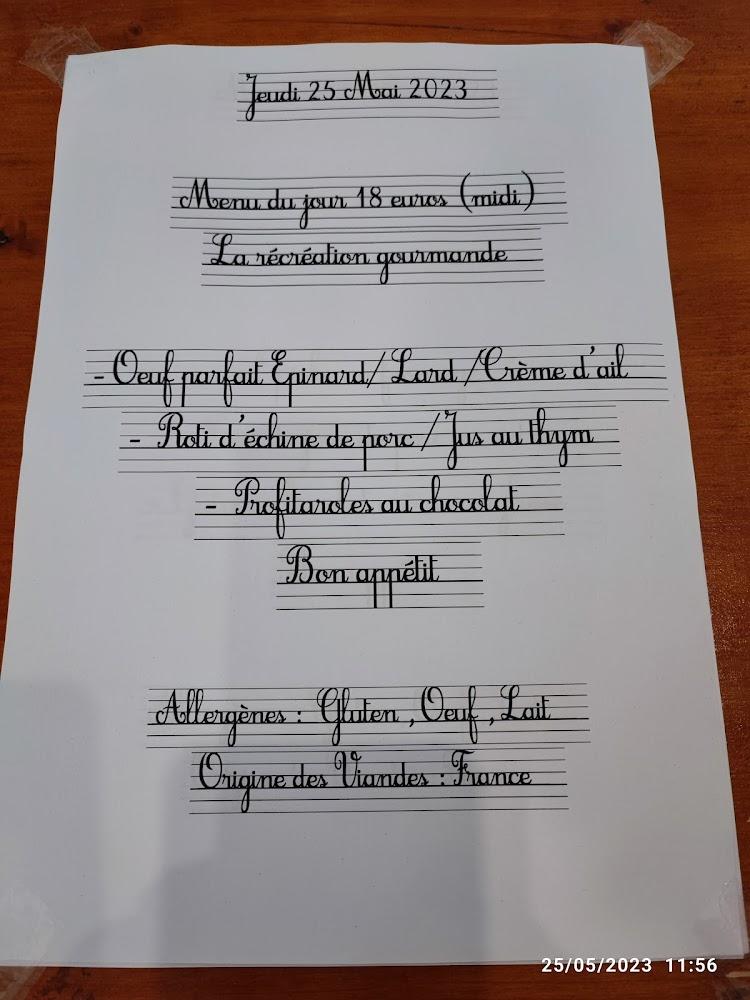 Restaurant L'école - Menu Image 3